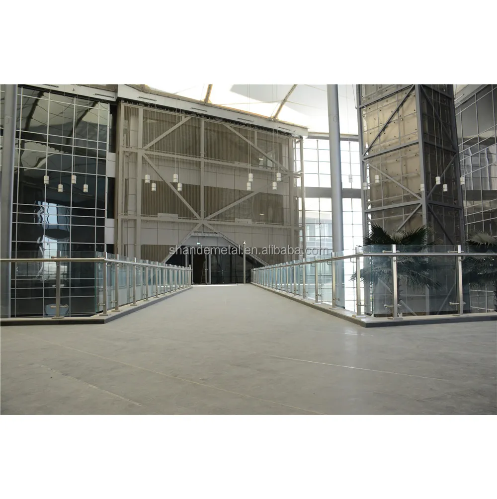 Balaustre e corrimano in vetro in acciaio inossidabile dal Design semplice ringhiera per scale in ferro Duplex di vendita calda