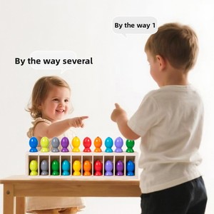 Divertente <span class=keywords><strong>gioco</strong></span> di abbinamento a colori per bambini giocattolo interattivo in legno per l'allenamento della memoria precoce per genitori e bambini - Product Image 4