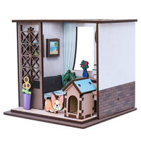Kit de maison de poupée miniature à construire soi-même, blocs de construction en bois 3D, puzzles éducatifs, modèle assemblé, jouet créatif, ensemble cadeau pour enfants
