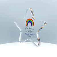 Plaques de récompense en acrylique transparent personnalisées, épaisses de 25 mm, écologiques, gravées au laser, blocs de trophées vierges