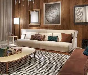 Set Sofa punggung tinggi Moderno bagian, desain Sofa kontemporer untuk rumah