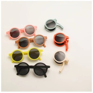 Lunettes <span class=keywords><strong>de</strong></span> <span class=keywords><strong>soleil</strong></span> à la mode pour enfants PC <span class=keywords><strong>Beige</strong></span> Orange pour garçons et filles crème solaire pliante confortable - Product Image 2