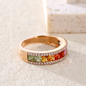 Anillo de compromiso de oro de 18 quilates de alta calidad con zafiro de diamante Entrega rápida Regalo brillante perfecto para Aniversario de fiesta de mujer - Product Image 5