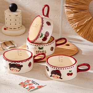 Mug en céramique pour le petit-déjeuner, lait, flocons d'avoine, café exquis, dessin animé <span class=keywords><strong>vintage</strong></span>, animal mignon, créatif, passe au <span class=keywords><strong>micro</strong></span>-ondes, haute qualité - Product Image 4
