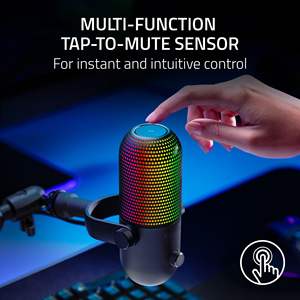 Micrófono USB <span class=keywords><strong>Razer</strong></span> <span class=keywords><strong>Seiren</strong></span> V3 Chroma RGB habilitado con sonido de calidad de estudio - Product Image 6