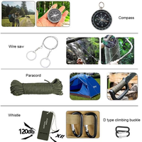 Équipement de camping multifonctionnel durable, outils de survie, ensemble d'accessoires de voyage portables pour la randonnée en pleine nature, l'escalade et la randonnée