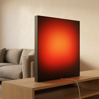Kotak Lampu Akrilik LUZ Sunset Art Deco Bingkai Dinding Persegi Kontrol APP Remote Backlit Dekorasi Ruang Tamu Rumah Ulang Tahun