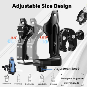 Kewig Vente Chaude Porte-Bouteille Automatique Réglable <span class=keywords><strong>50</strong></span>-90mm pour Moto Moto Porte-Gobelet Porte-Bouteille - Product Image 2