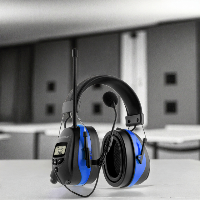 Blue Tooth AM/FM Radio Hearing Protection Safety Ear Muff  Noise Reduction  Earmuffs with External Microphone