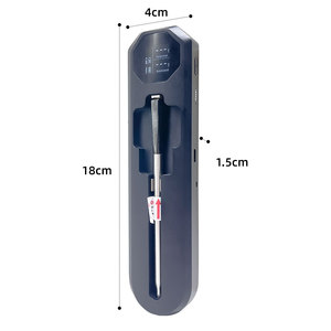 El más nuevo termómetro remoto para barbacoa inalámbrico de alimentos de doble temperatura para el hogar con mango de cerámica para ahumador, horno para hornear, asador - Product Image 4