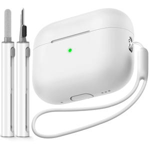 Funda protectora <span class=keywords><strong>de</strong></span> silicona inalámbrica para auriculares con herramienta <span class=keywords><strong>de</strong></span> pluma <span class=keywords><strong>de</strong></span> limpieza <span class=keywords><strong>de</strong></span> cordón para <span class=keywords><strong>AirPods</strong></span> <span class=keywords><strong>Pro</strong></span> <span class=keywords><strong>2</strong></span> Generation Headphone Cover - Product Image 1