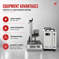 Machine de gravure laser UV CKMACHINE pour verre, céramique, cristal, marquage à froid 355 nm, graveur laser ultraviolet de bureau