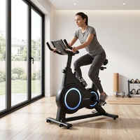 Vélo de spinning magnétique de luxe en acier pour la maison, silencieux, pour l'exercice stationnaire, le fitness et l'entraînement cycliste intérieur, capacité 264 lb