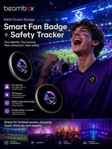 Badge Tecnologico Beambox Niki Find-<span class=keywords><strong>my</strong></span> a Batteria, Dispositivo Antifurto Intelligente per Oggetti di Valore, Accesso VIP per Fiere, Tracciamento - Product Image 5