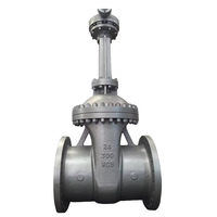 Katup gerbang flensa baja karbon API 600 besi cor ASTM A216 Wcb Material bodi API 6D DN80 flensa 150LB katup gerbang