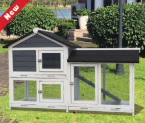 Yüksek kaliteli asfalt su geçirmez ahşap tavşan kafesi evcil hayvan taşıyıcı kafesleri tavşan büyük - Product Image 4