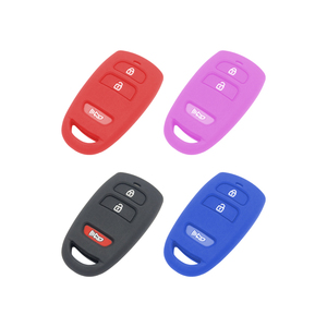 Sarung Kunci Mobil Silikon 3 Tombol Lipat <span class=keywords><strong>Remote</strong></span> Control, Pelindung Fobs Kulit Penutup untuk Kunci H-yuntai - Product Image 1
