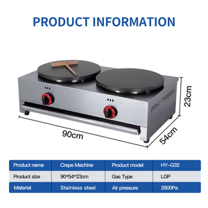Macchina per Crepes a Gas in Acciaio Inox di Alta Qualità, Nuova 220V, Facile da Usare, con Piastra Rotante per Pancake e Crepes - Product Image 2
