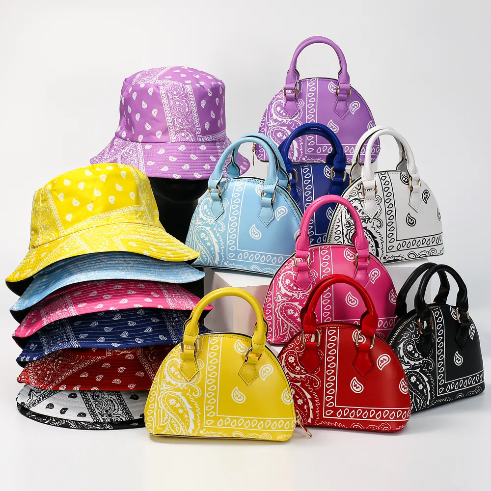 럭셔리 패션 유명 디자이너 브랜드 레드 두건 지갑 핸드백 일치하는 여성 지갑과 모자 세트