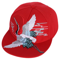 OEM Premium Animal bordado estilo chino moda Unisex Hip Hop Flat Bill Snapback Cap Flat Brim 3D bordado