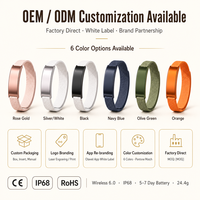 Bracelet intelligent à écran invisible, affichage à activation par levée de bras, moniteur de fréquence cardiaque 24/7, SpO2, suivi du sommeil, IP68, autonomie de 5 à 7 jours, charge magnétique