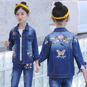 Set di Abbigliamento per Ragazze Adolescenti 2021, Giacca e Pantaloni in Denim, Completo Primaverile e Autunnale con Ricami per Bambine - Product Image 5