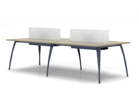 Bureau de conférence commercial simple pour 4 personnes, ergonomique pour des discussions d'équipe confortables et un travail de bureau quotidien