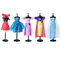 Créativité DIY Enfants Design De Mode Poupée Robe De Soirée Vêtements Couture Artisanat Kits pour Filles avec 5 Mannequins