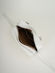 Sac Boston en cuir véritable blanc personnalisé, sac fourre-tout minimaliste à poignée supérieure, sac bandoulière, sac à main élégant personnalisé pour le quotidien avec fermeture éclair - Product Image 6