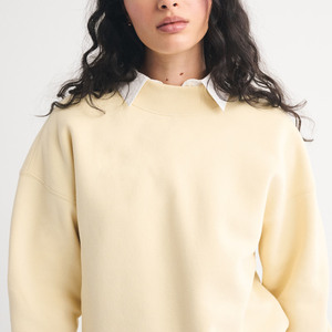 Sweat-shirt décontracté pour femme, couleur unie, col montant, respirant, brodé, style vintage - Product Image 5