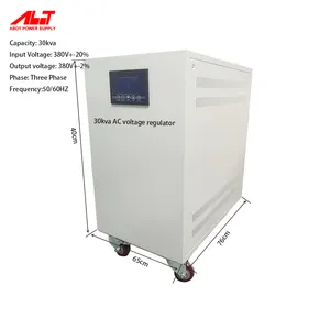 En stock triphasé 10Kva 30kva 60kva 80kva 100kva fréquence 50/60HZ SVC régulateur stabilisateur de tension entièrement automatique