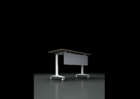 Bureau pliable ergonomique réglable en hauteur, table de conférence pliable durable, table de discussion de groupe simple pour le bureau, table en métal