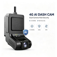 Caméra embarquée 4G WIFI GPS 2 canaux, double objectif 1080p, carte 256 Go, enregistreur de conduite pour taxi et camion, DMS, ADAS, G-Sensor, vision nocturne, application
