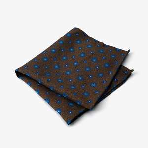 جيب حريري أنيق للرجال مربع مربع مصنوع يدويًا حافة ملفوفة وشاح مربع مثالي ومديل حرير كلاسيكي عتيق - Product Image 4