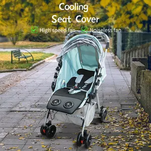 Cojín de Asiento Transpirable Anjuny para Bebés, Lavable, con Enfriamiento USB de 5V, Forro de Seguridad para Asiento Infantil, Almohadilla para Cochecito - Product Image 3