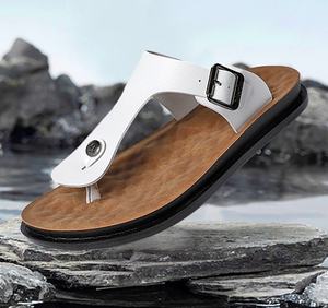 Chanclas informales de doble propósito para exteriores para hombre, sandalias de última moda, zapatillas de PU ligeras planas transpirables, fabricantes al por mayor - Product Image 6