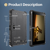 J-Well A80ST 8 pulgadas 4G Industrial Tablet PC 700 NITs brillo resistente al agua pantalla táctil Monitor Android 10 10000mAh