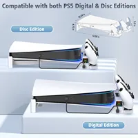 Neuer PS5-Konsolen-Horizontaler Kühlständer mit Ladestation für PS5-Controller für Play.station 5 Gamepad Disc & Digital Editionen