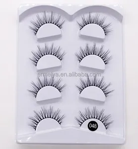 Wholesale New Style Natural Eyelashes Private Label Korean Soft Lashes 3D Faux Mink False Full Strip Eyelashes