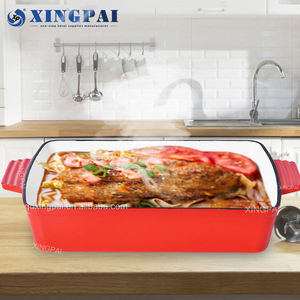 XINGPAI Pot en <span class=keywords><strong>fonte</strong></span> robuste pour restaurant Rétention de chaleur épaissie Rôtissoire à poisson Pots rectangulaires en <span class=keywords><strong>fonte</strong></span> Ensembles d'ustensiles de cuisine - Product Image 2