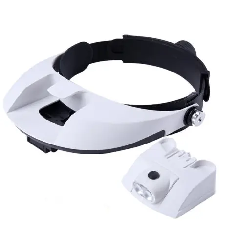 Professionelle Kopfband-Vergrößerer LED Lichtkopfhalterung Vergrößerungsglas für Schmuck Armbanduhrreparatur