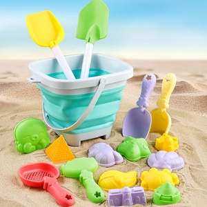 Juego de Herramientas de Playa para Niños, Cubo Plegable de Plástico para Excavar Arena, Recipiente para Arena, Juguete para Bebés, Niños y Niñas - Product Image 1