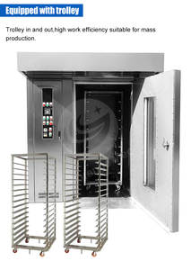 معدات المخابز ببابين و 64 صينية بعربة مزدوجة أسعار الفرن الدوار مع سطح البخار 2 للمخابز في الهند دبي نيجيريا - Product Image 2