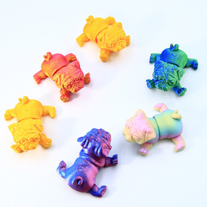 2026 Ingrosso Modellino di Cane Pug Stampato in 3D in Plastica Personalizzabile OEM Giocattoli Regali di Tendenza Servizio Fornitori Tema <span class=keywords><strong>Film</strong></span> e TV Età 12+ - Product Image 3