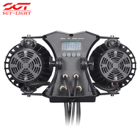 Projecteur LED COB 200W à deux yeux, blanc chaud, IP65, pour extérieur, avec contrôle DMX512 et gradation linéaire, idéal pour les concerts et événements scéniques