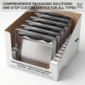 Raschietto Angolato in Acciaio Inox per Impasto, Taglierina Manuale in Acciaio Inox per Pane e Impasto Lievitato, per Panifici Domestici - Product Image 6