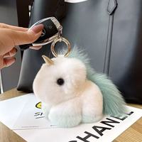 Porte-clés pendentif sac en peluche licorne poney mignon et polyvalent pour filles, sans impression (Chine)