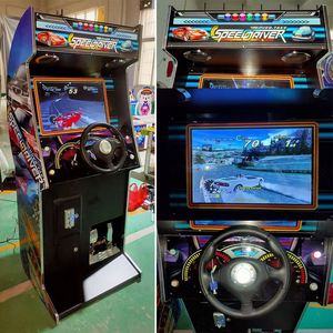 Export Trade 22inch Wooden High-Definition Touring Racing Car Connected Drift Racing Competition Coin-Operated Single Game - Product Image 3