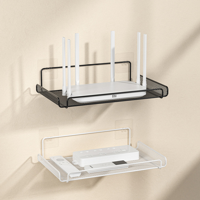 Perforation-free Router Rack Wall-mounted Set-top Box WiFi Storage Rack Mult Function Storage Rack