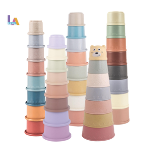 Longthuy hecho en Vietnam, juguete educativo temprano de plástico, juego de bloques DIY, nueva copa de forma redonda, juguete apilable para bebé - Product Image 6